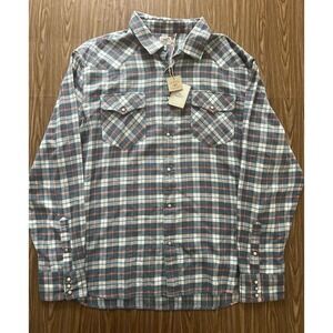 NEW Faherty Men's Plaid Long Sleeve Button Up Shirt XXL 100% Cotton Western